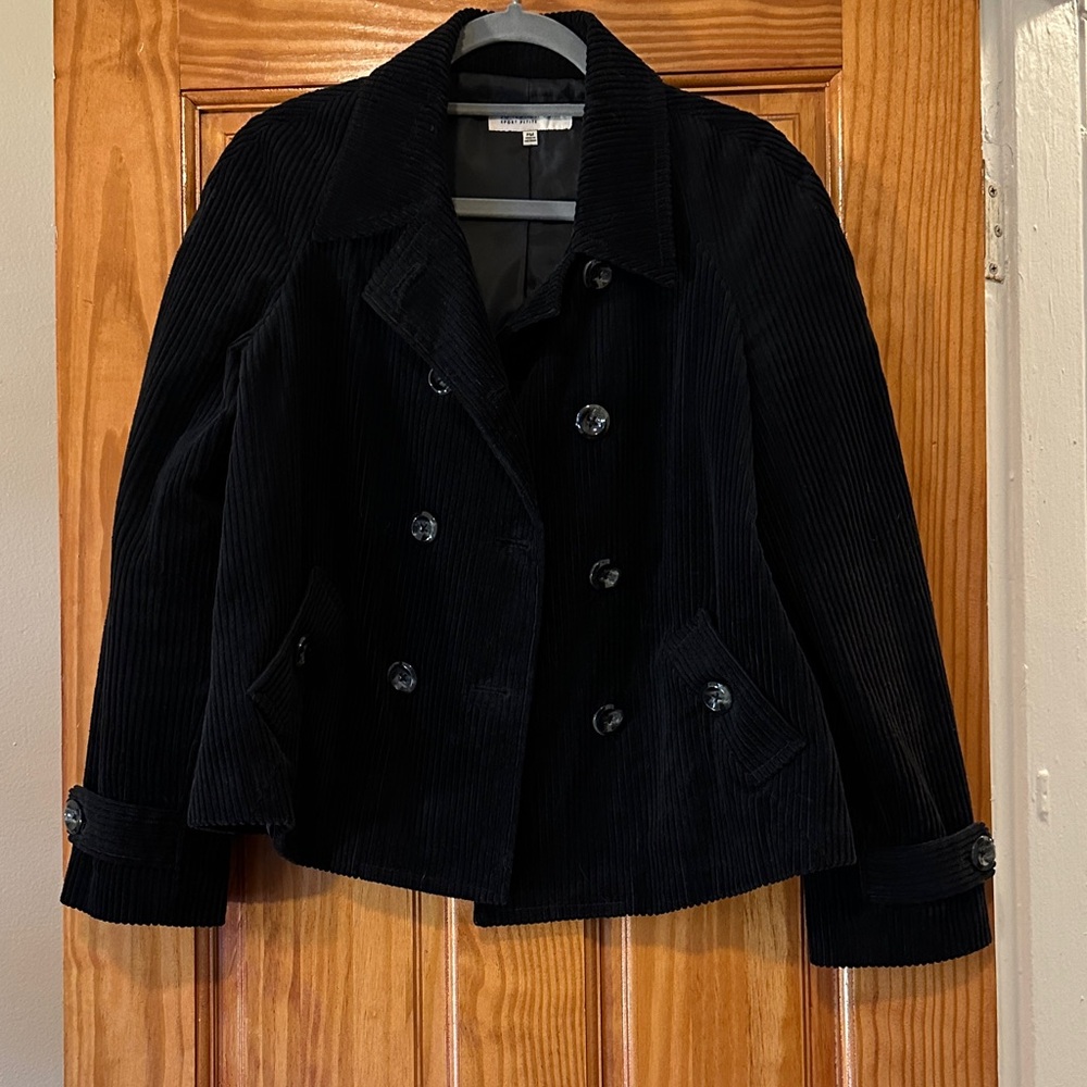 Women's Black Corduroy Jacket - Jones New York Sport - PM